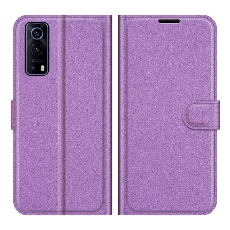 Folio Deksel Til Vivo Y72 5G Lommebok Skinnstil