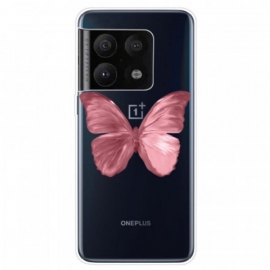 Deksel Til OnePlus 10 Pro 5G Rosa Sommerfuglslange