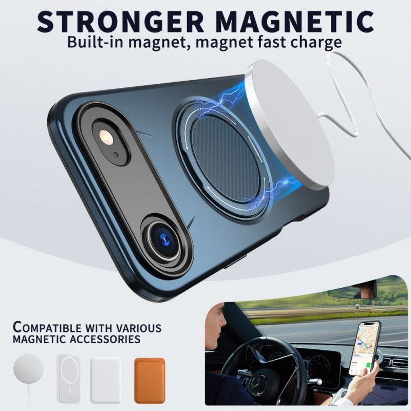 Deksel iPhone Air Magsafe Med Roterende Holder I Metallisk Stil