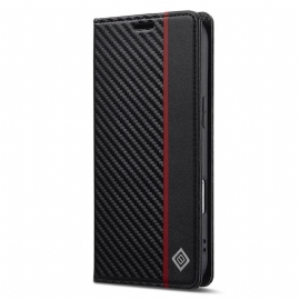 Folio Deksel Lær iPhone Air Karbonfiber Lc.imeeke