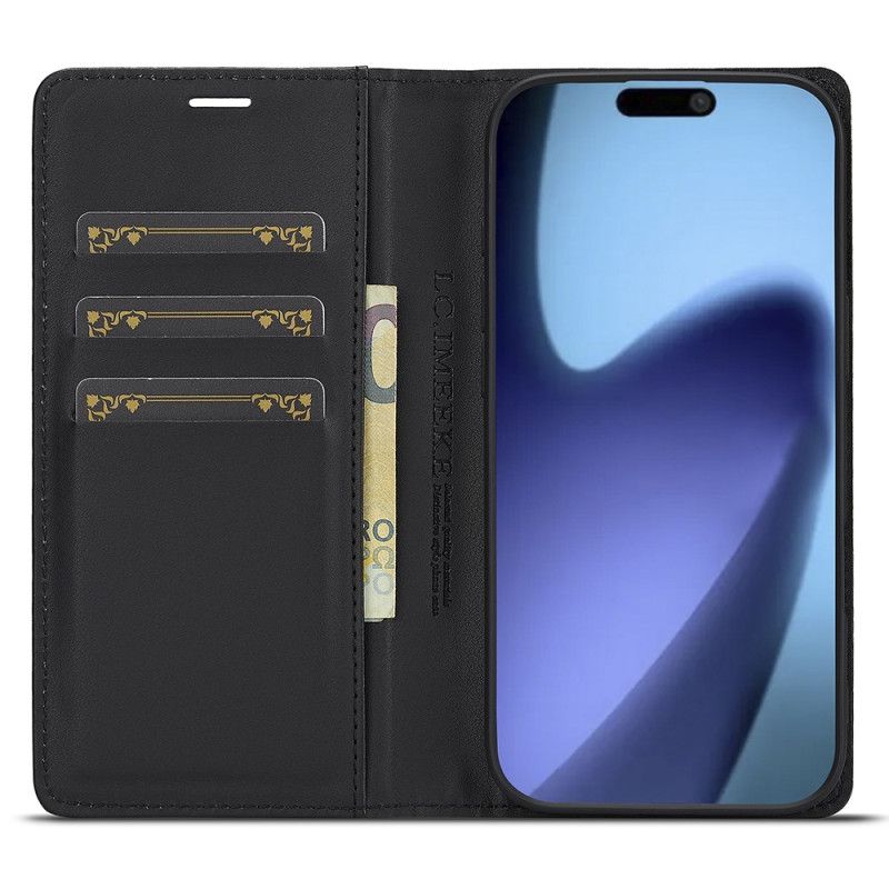 Folio Deksel Lær iPhone Air Karbonfiber Lc.imeeke