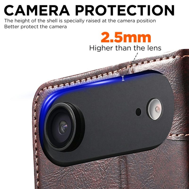 Lærdeksel Folio Deksel iPhone Air Vintage Suteni