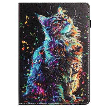 Case Etui Samsung Galaxy Tab S10 Fe Mobildeksel Musikalsk Katt