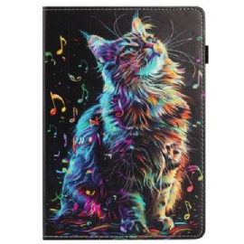 Case Etui Samsung Galaxy Tab S10 Fe Mobildeksel Musikalsk Katt