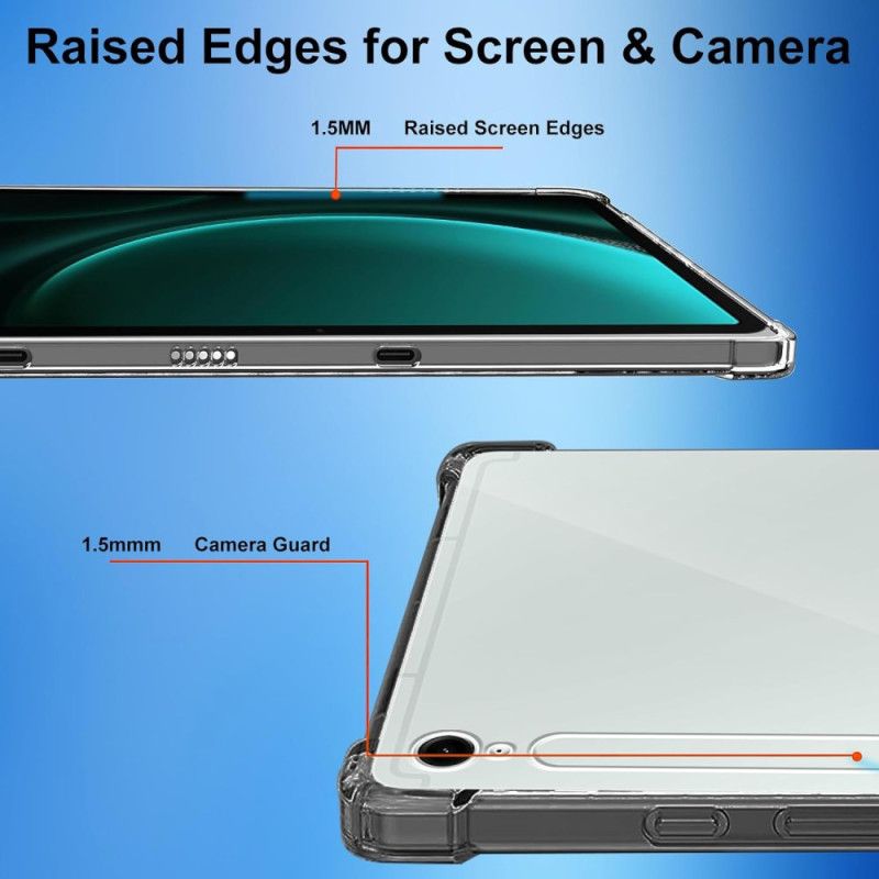 Deksel Samsung Galaxy Tab S10 Fe Mobildeksel Gjennomsiktig Med 2 Skjermbeskyttere I Herdet Glass