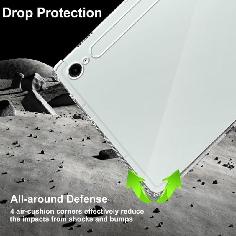 Deksel Samsung Galaxy Tab S10 Fe Mobildeksel Gjennomsiktig Med 2 Skjermbeskyttere I Herdet Glass