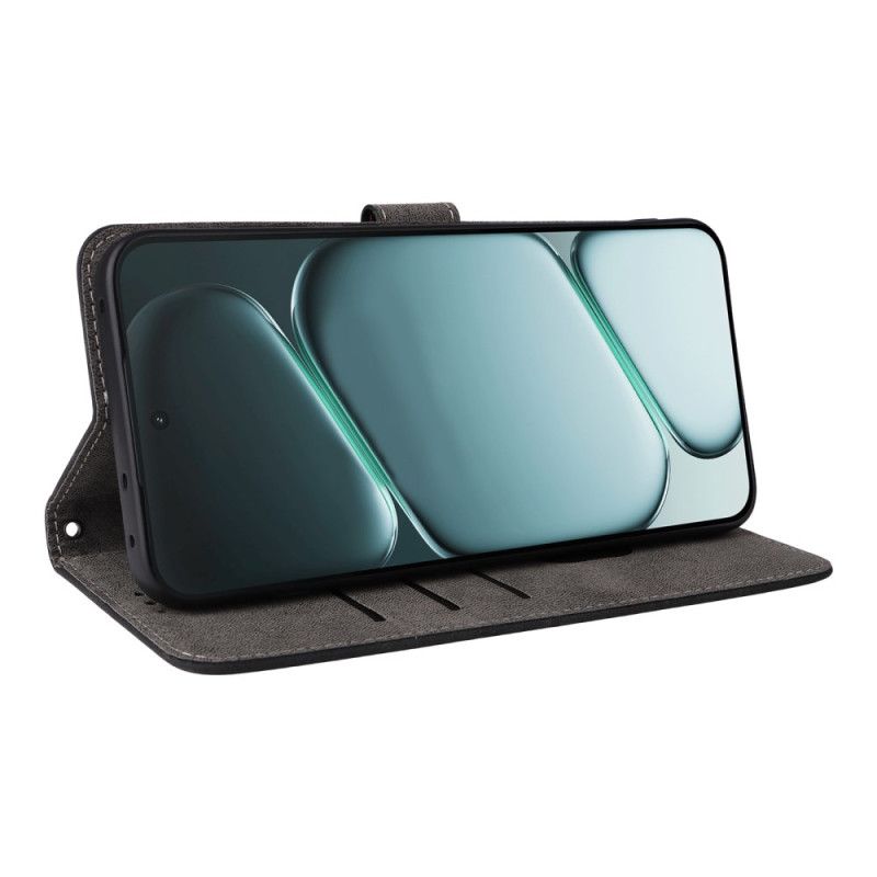 Folio Deksel Oneplus 15r Rfid-blokkerende Semsket Skinn-effekt