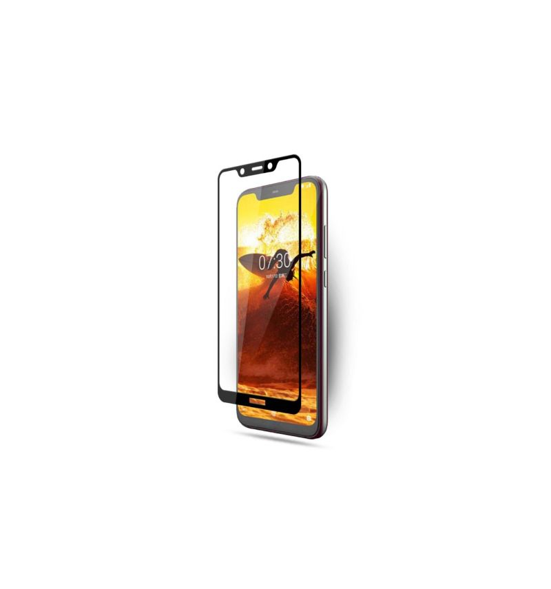 Nokia 8.1 - Skjermbeskytter I Herdet Glass I Full Størrelse - Svart