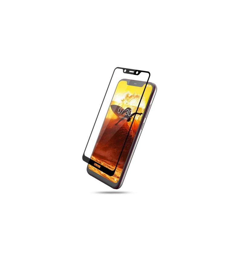 Nokia 8.1 - Skjermbeskytter I Herdet Glass I Full Størrelse - Svart