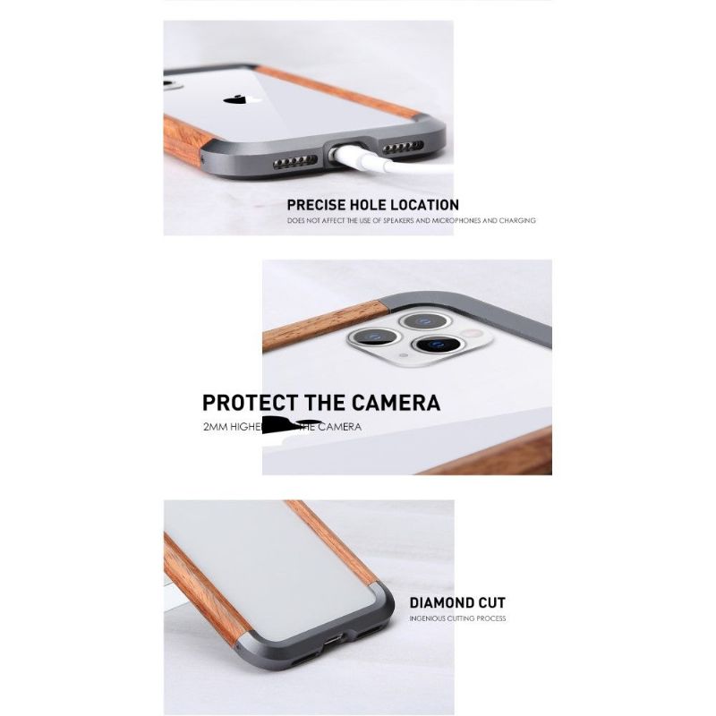 Deksel Til iPhone 11 Pro Tre Og Metall