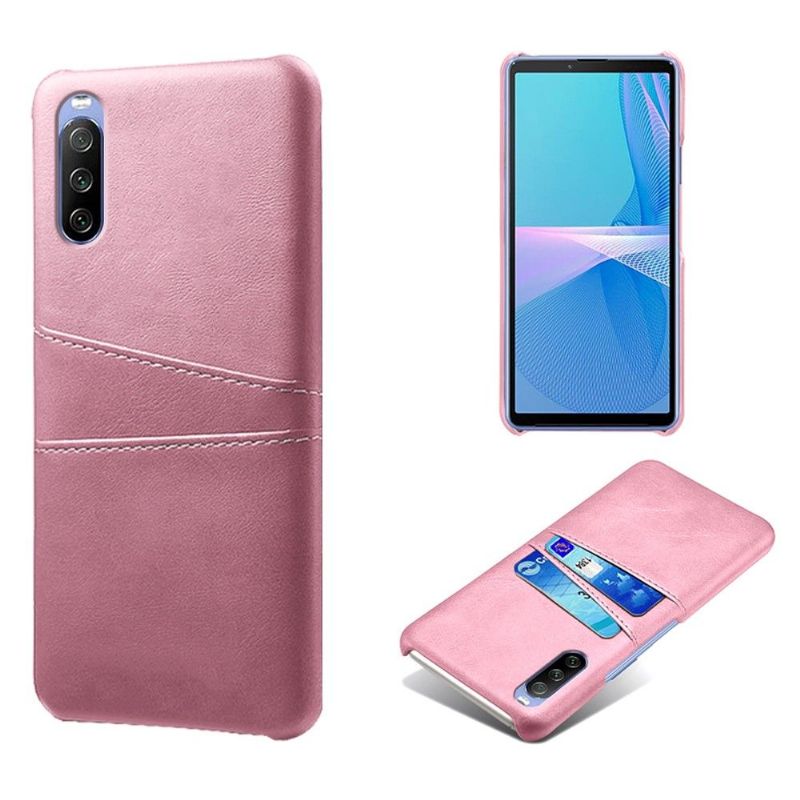 Deksel Til Sony Xperia 10 III Originalitet Skinneffektkortholder