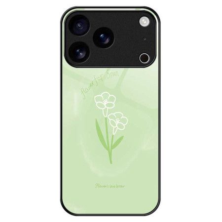 Deksel iPhone 17 Pro Max Blomster I Herdet Glass