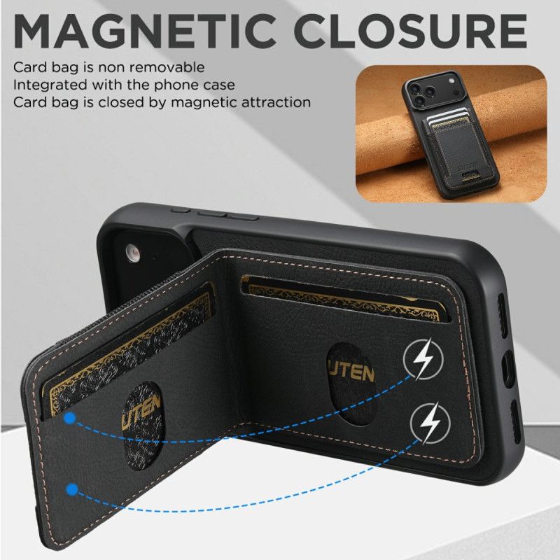 Deksel iPhone 17 Pro Max Mobildeksel Kortholder Og Stativ I Retrostil