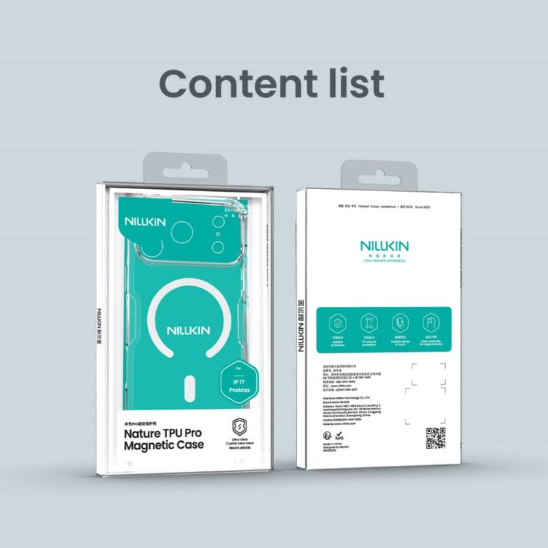 Deksel iPhone 17 Pro Max Nillkin Nature Pro-serien Med Magsafe-kompatibel