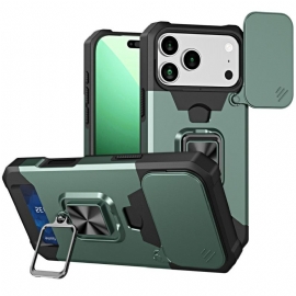 Deksel iPhone 17 Pro Max Robust Stativ Og Skyvedeksel Beskyttelse Deksel