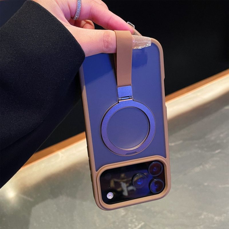 Deksel Til iPhone 17 Pro Max Integrert Håndleddsstropp Og Metallstativ