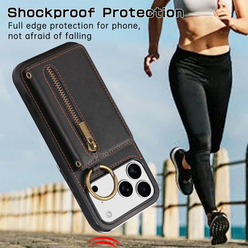 Deksel Til iPhone 17 Pro Max Lommebok Og Skulderstropp