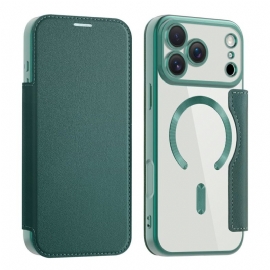 Folio Deksel Lær iPhone 17 Pro Max Mobildeksel Magsafe-kompatibel Med Rfid-blokkering
