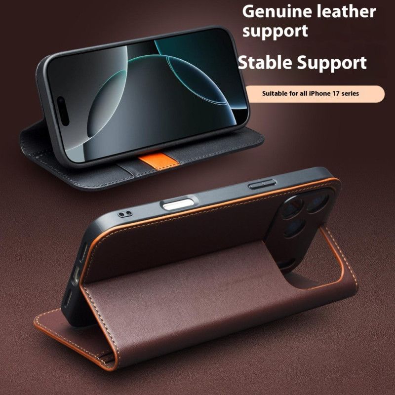 Folio Deksel Lær iPhone 17 Pro Max Mobildeksel Qialino