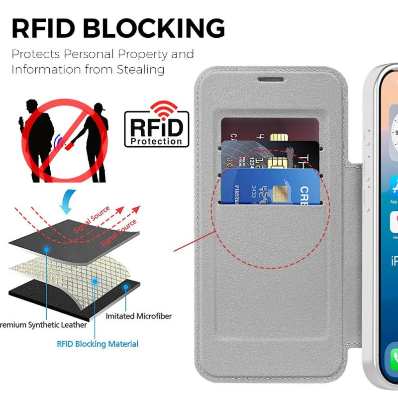 Folio Deksel Til iPhone 17 Pro Max Magsafe-kompatibel Vattert