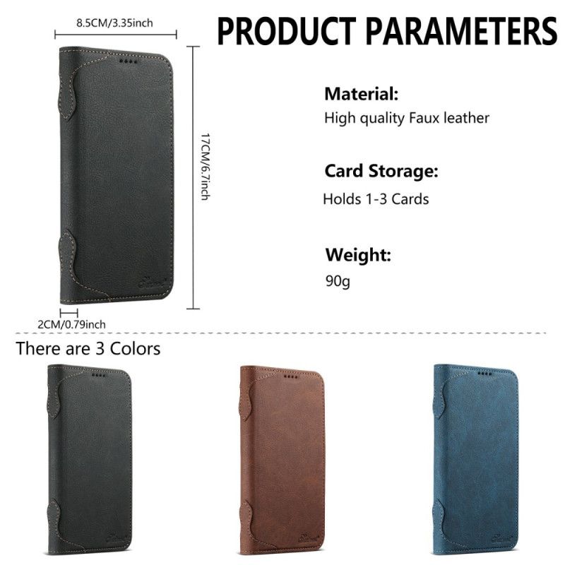 Folio Deksel Til iPhone 17 Pro Max Magsafe Premium Vintage-kompatibel