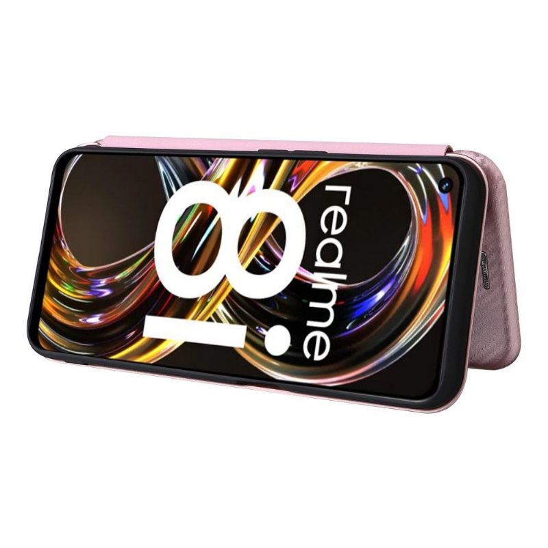 Lærdeksel Til Realme 8i Carbon Fiber Leathette