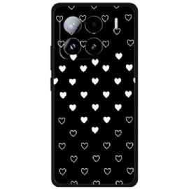 Deksel Xiaomi 15 Pro Hvite Hjerter Beskyttelse Deksel