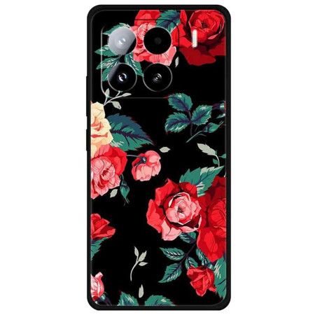 Deksel Xiaomi 15 Pro Rød Blomstermønster