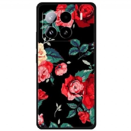 Deksel Xiaomi 15 Pro Rød Blomstermønster