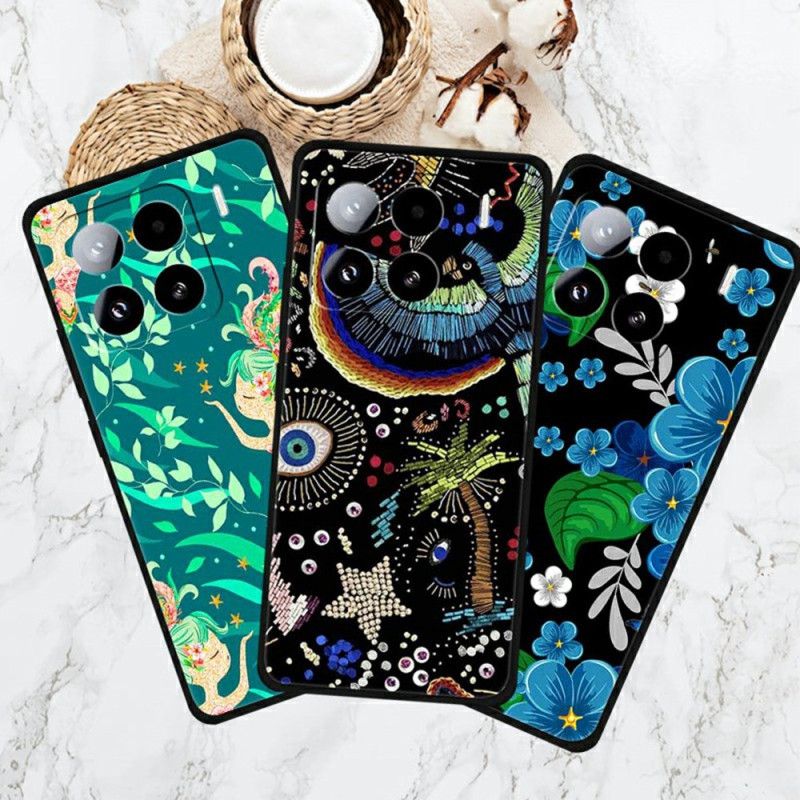 Deksel Xiaomi 15 Pro Rød Blomstermønster