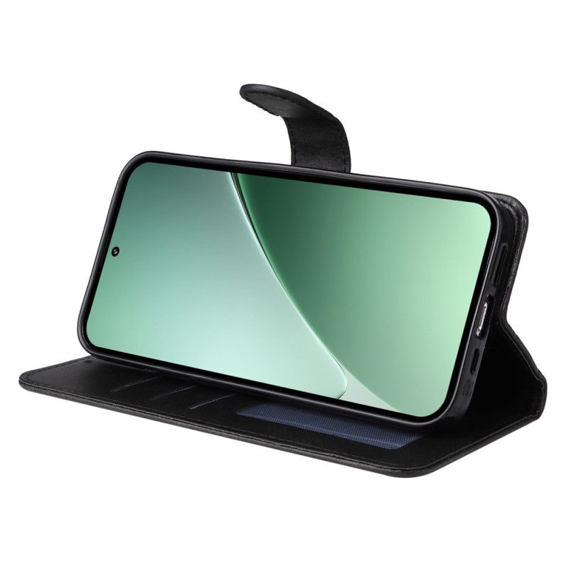 Folio Deksel Til Xiaomi 15 Pro Ensfarget Skinneffekt Med Stropp