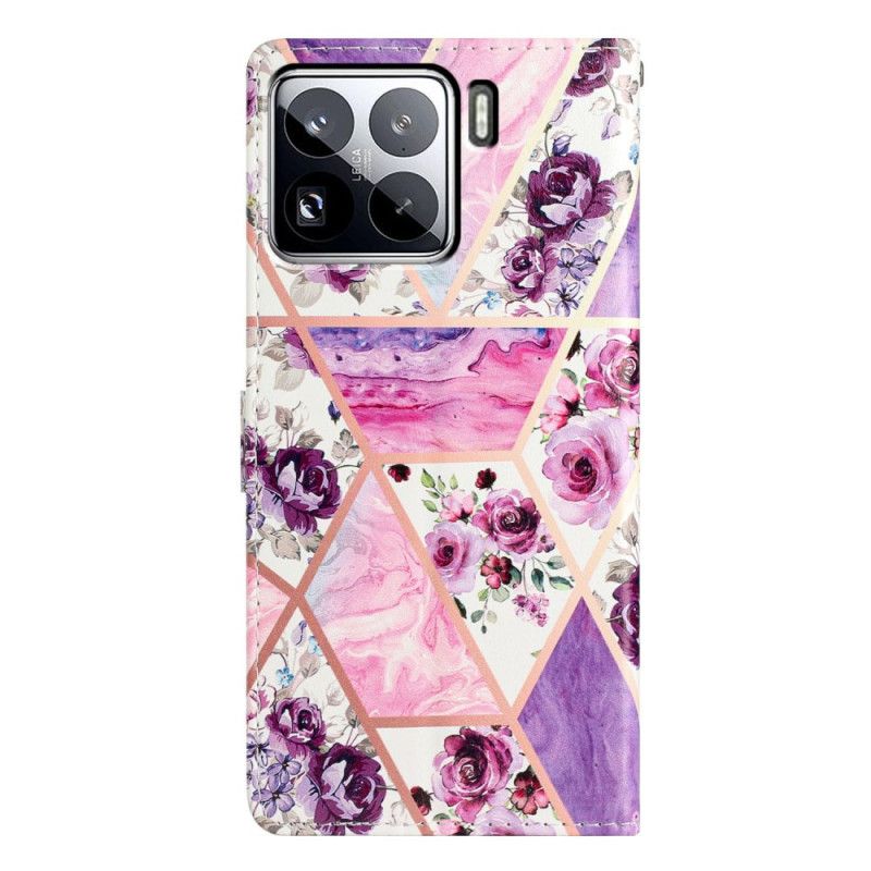 Folio Deksel Til Xiaomi 15 Pro Lilla Marmor