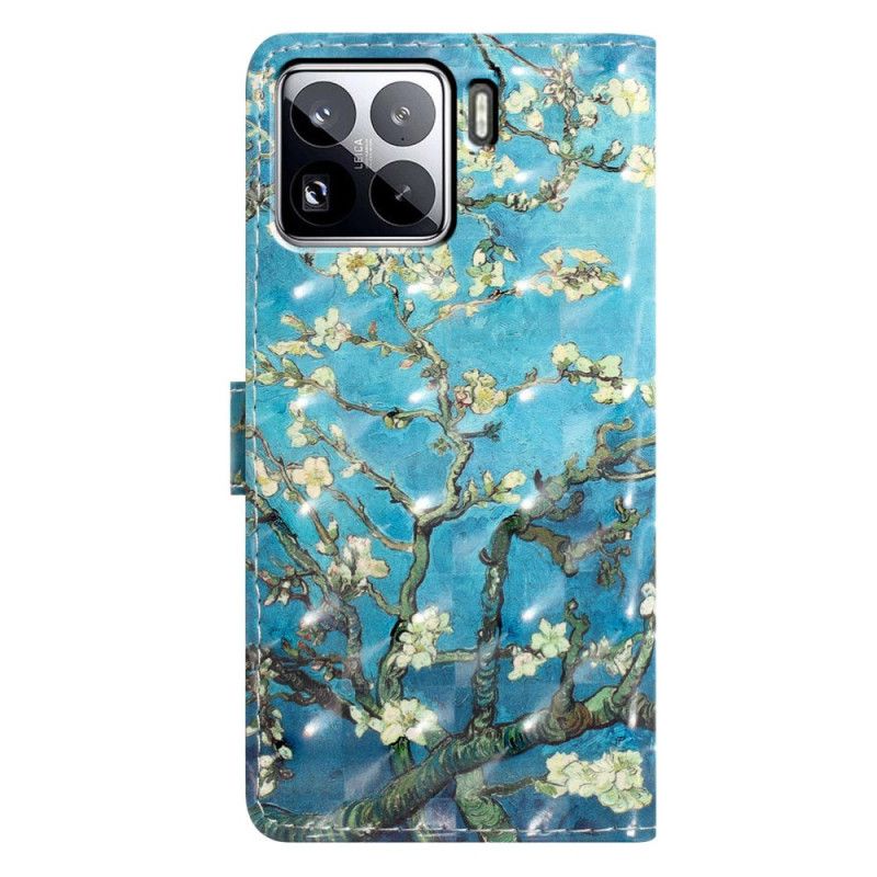 Folio Deksel Xiaomi 15 Pro 3d-blomstrende Grener