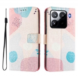 Folio Deksel Xiaomi 15 Pro Graffitimønster Beskyttelse Deksel