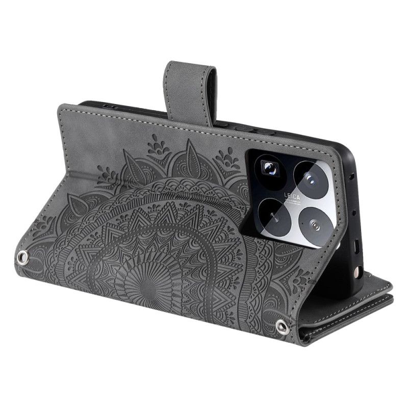 Folio Deksel Xiaomi 15 Pro Lommebok Med Mandala-mønstereffekt Beskyttelse Deksel