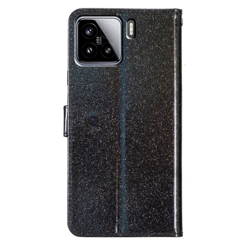 Lærdeksel Folio Deksel Xiaomi 15 Pro Mobildeksel Paljetter