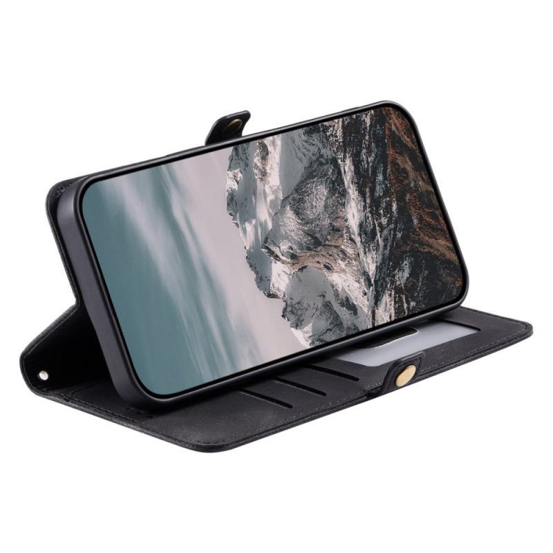 Lærdeksel Folio Deksel Xiaomi 15 Pro Mobildeksel Rem Med Totemmønster