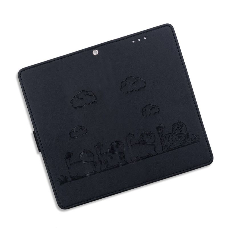 Lærdeksel Folio Deksel Xiaomi 15 Pro Mobildeksel Rfid-blokkerende Kattemotiv