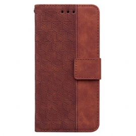 Lærdeksel Folio Deksel Xiaomi 15 Pro Mobildeksel Vevd Mønster