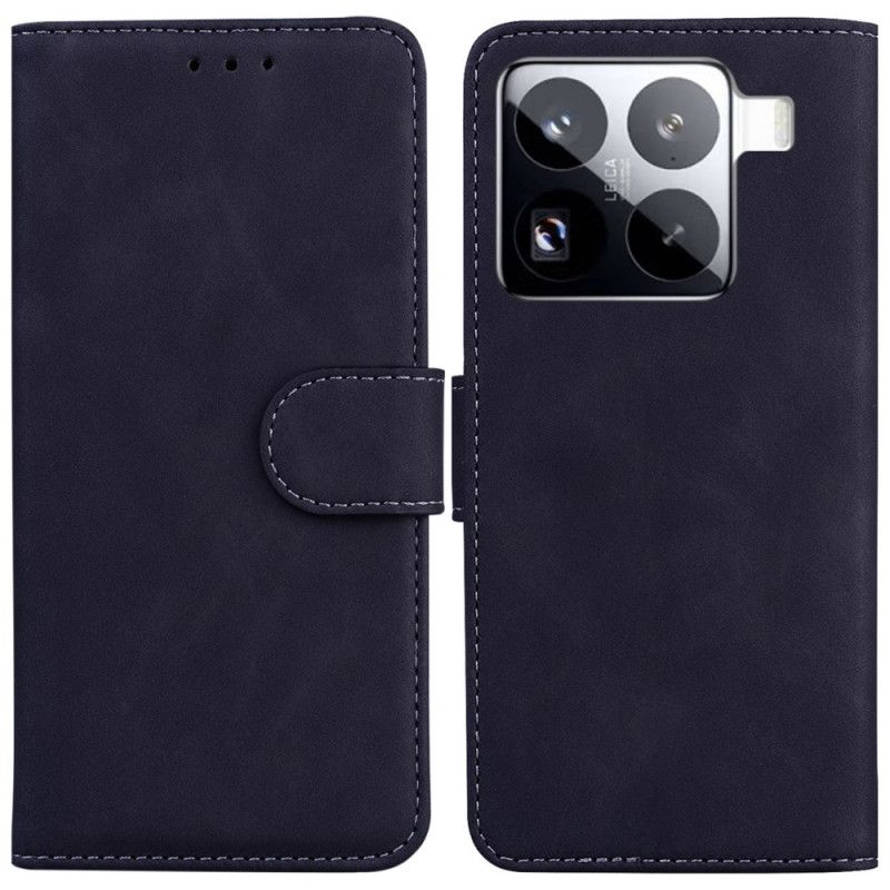 Lærdeksel Folio Deksel Xiaomi 15 Pro Semsket Skinneffekt