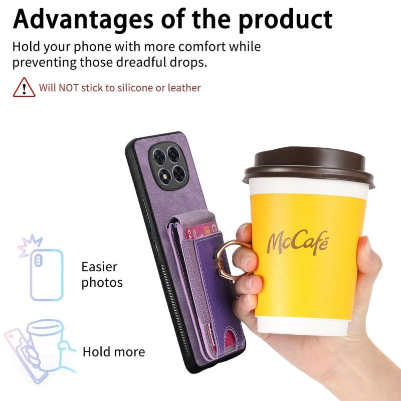 Deksel Poco X7 5g Magnetisk Kortholder Med Vertikal Klaff Beskyttelse Deksel