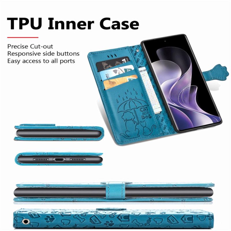 Folio Deksel Poco X7 5g Animerte Dyr Beskyttelse Deksel