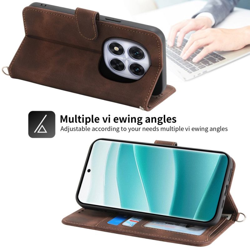 Folio Deksel Poco X7 5g Blondemønster Med Stropp Og Skulderstropp