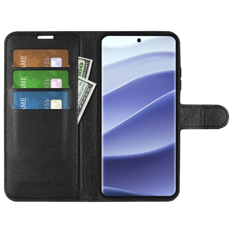 Folio Deksel Poco X7 5g Klassisk Litchi-kunstskinn