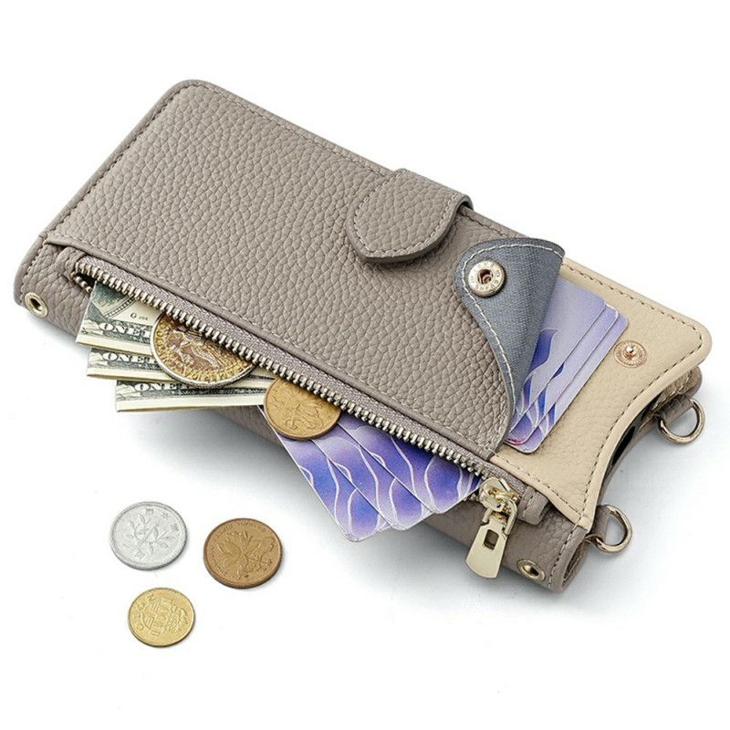 Lærdeksel Folio Deksel Poco X7 5g Lommebok Med Kjede