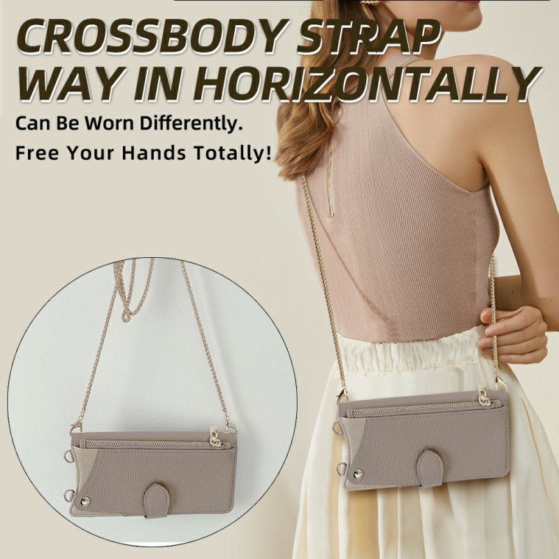 Lærdeksel Folio Deksel Poco X7 5g Lommebok Med Kjede