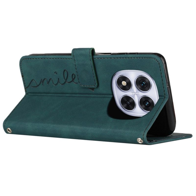 Lærdeksel Folio Deksel Poco X7 5g Mobildeksel Smil