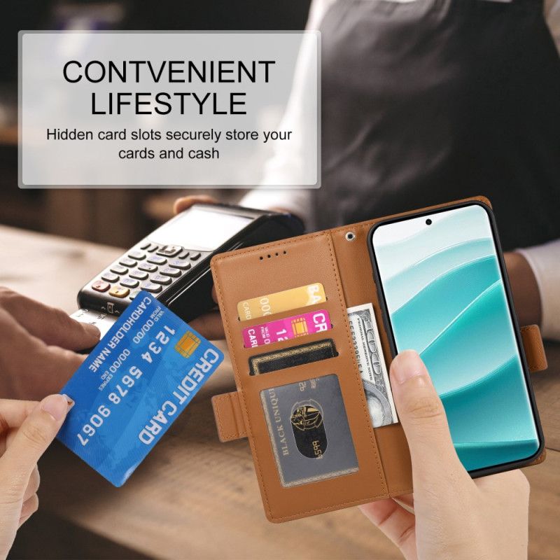 Lærdeksel Folio Deksel Poco X7 5g Stilig