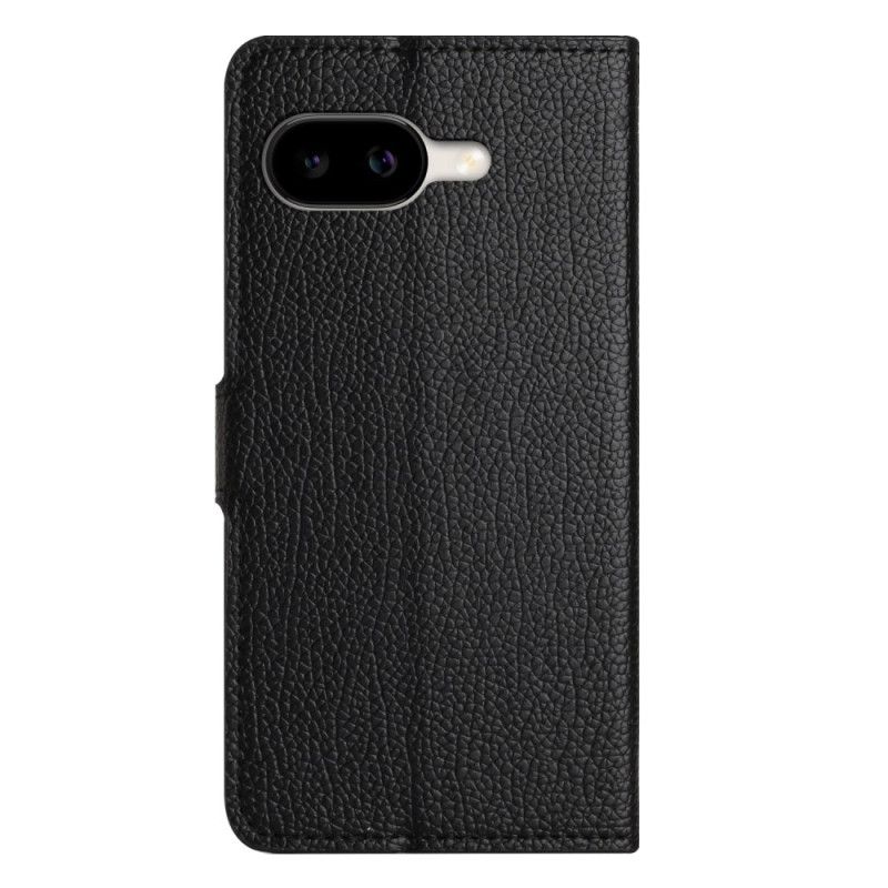 Etui Google Pixel 10a Svart Lommebok Med Litchitekstur