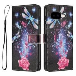 Folio Deksel Google Pixel 10a Øyenstikkermønster Beskyttelse Deksel